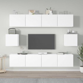 Set de muebles para TV 6 piezas madera contrachapada blanco en Muebles TV | Comprar online en Foru.es