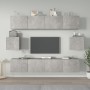 Set de muebles de TV 6 pzas madera contrachapada gris hormigón en Muebles TV | Comprar online en Foru.es