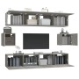 Set de muebles de TV 6 pzas madera contrachapada gris hormigón en Muebles TV | Comprar online en Foru.es
