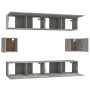 Set de muebles de TV 6 pzas madera contrachapada gris hormigón en Muebles TV | Comprar online en Foru.es
