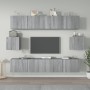 Set de muebles para TV 6 pzas madera contrachapada gris Sonoma en Muebles TV | Comprar online en Foru.es