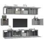 Set de muebles para TV 6 pzas madera contrachapada gris Sonoma en Muebles TV | Comprar online en Foru.es