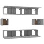 Set de muebles para TV 6 pzas madera contrachapada gris Sonoma en Muebles TV | Comprar online en Foru.es