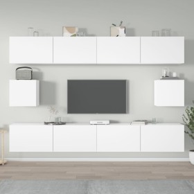 Set de muebles para TV 6 piezas madera contrachapada blanco en Muebles TV | Comprar online en Foru.es
