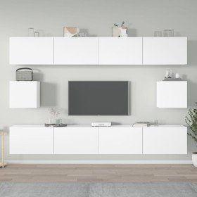 Set de muebles para TV 6 piezas madera contrachapada blanco en Muebles TV | Comprar online en Foru.es