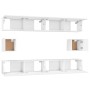 Set de muebles para TV 6 piezas madera contrachapada blanco en Muebles TV | Comprar online en Foru.es