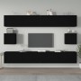 Set de muebles para TV 6 piezas madera contrachapada negro en Muebles TV | Comprar online en Foru.es