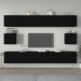 Set de muebles para TV 6 piezas madera contrachapada negro en Muebles TV | Comprar online en Foru.es