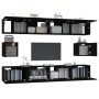 Set de muebles para TV 6 piezas madera contrachapada negro en Muebles TV | Comprar online en Foru.es