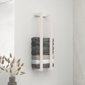Toallero de madera maciza de pino blanco 23x18x90 cm de vidaXL, Toalleros - Ref: Foro24-822398, Precio: 30,52 €, Descuento: %