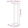 Toallero de madera maciza de pino blanco 23x18x90 cm de vidaXL, Toalleros - Ref: Foro24-822398, Precio: 30,52 €, Descuento: %