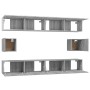 Set de muebles para TV 6 pzas madera contrachapada gris Sonoma en Muebles TV | Comprar online en Foru.es