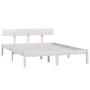 Estructura de cama de madera maciza de pino blanco 160x200 cm de vidaXL, Camas y somieres - Ref: Foro24-810158, Precio: 150,0...