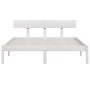 Estructura de cama de madera maciza de pino blanco 160x200 cm de vidaXL, Camas y somieres - Ref: Foro24-810158, Precio: 150,0...