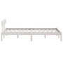 Estructura de cama de madera maciza de pino blanco 160x200 cm de vidaXL, Camas y somieres - Ref: Foro24-810158, Precio: 150,0...