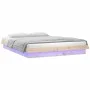 Estructura de cama con LED madera maciza 140x190 cm de vidaXL, Camas y somieres - Ref: Foro24-820017, Precio: 166,93 €, Descu...