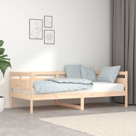 Sofá cama madera maciza de pino 90x190 cm de vidaXL, Camas y somieres - Ref: Foro24-820307, Precio: 96,13 €, Descuento: %