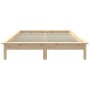 Estructura de cama madera maciza de pino 140x200 cm de vidaXL, Camas y somieres - Ref: Foro24-820541, Precio: 124,11 €, Descu...