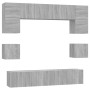 Set de muebles para TV 8 pzas madera contrachapada gris Sonoma en Muebles TV | Comprar online en Foru.es