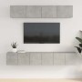Set de muebles de TV 5 pzas madera contrachapada gris hormigón en Muebles TV | Comprar online en Foru.es