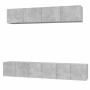Set de muebles de TV 5 pzas madera contrachapada gris hormigón en Muebles TV | Comprar online en Foru.es