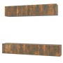 Set de muebles de TV 5 pzas madera contrachapada roble ahumado en Muebles TV | Comprar online en Foru.es