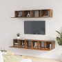 Set de muebles de TV 5 pzas madera contrachapada roble ahumado en Muebles TV | Comprar online en Foru.es