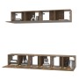 Set de muebles de TV 5 pzas madera contrachapada roble ahumado en Muebles TV | Comprar online en Foru.es