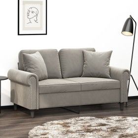 Cojines decorativos 2 uds terciopelo gris claro 40x40 cm de vidaXL, Cojines - Ref: Foro24-349485, Precio: 15,27 €, Descuento: %