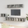 Set de muebles de TV 5 pzas madera contrachapada gris hormigón en Muebles TV | Comprar online en Foru.es
