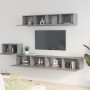Set de muebles para TV 5 pzas madera contrachapada gris Sonoma en Muebles TV | Comprar online en Foru.es