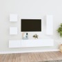 Set de muebles para TV 5 piezas madera contrachapada blanco en Muebles TV | Comprar online en Foru.es