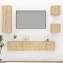 Set de muebles para TV 5 pzas madera contrachapada roble Sonoma en Muebles TV | Comprar online en Foru.es