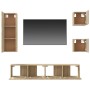 Set de muebles para TV 5 pzas madera contrachapada roble Sonoma en Muebles TV | Comprar online en Foru.es