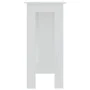 Mesa bar con estante contrachapada blanco brillo 102x50x103,5cm de vidaXL, Mesas de cocina y de comedor - Ref: Foro24-809464,...