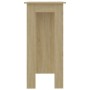 Mesa bar con estante contrachapada roble Sonoma 102x50x103,5 cm de vidaXL, Mesas de cocina y de comedor - Ref: Foro24-809461,...