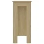 Mesa bar con estante contrachapada roble Sonoma 102x50x103,5 cm de vidaXL, Mesas de cocina y de comedor - Ref: Foro24-809461,...