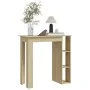 Mesa bar con estante contrachapada roble Sonoma 102x50x103,5 cm de vidaXL, Mesas de cocina y de comedor - Ref: Foro24-809461,...