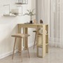 Mesa bar con estante contrachapada roble Sonoma 102x50x103,5 cm de vidaXL, Mesas de cocina y de comedor - Ref: Foro24-809461,...