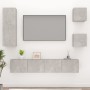 Set de muebles de TV 5 pzas madera contrachapada gris hormigón en Muebles TV | Comprar online en Foru.es