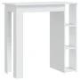 Bar table with white plywood shelf 102x50x103.5cm by vidaXL, Kitchen and dining tables - Ref: Foro24-809458, Price: 77,77 €, ...