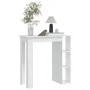 Bar table with white plywood shelf 102x50x103.5cm by vidaXL, Kitchen and dining tables - Ref: Foro24-809458, Price: 77,77 €, ...
