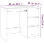 Escritorio de madera contrachapada gris Sonoma 90x45x76 cm de vidaXL, Escritorios - Ref: Foro24-815508, Precio: 92,78 €, Desc...