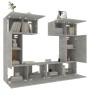 Set de muebles de TV 6 pzas madera contrachapada gris hormigón en Muebles TV | Comprar online en Foru.es