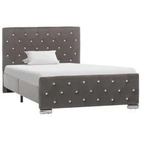 Gray velvet bed frame 100x200 cm by vidaXL, Beds and slatted bases - Ref: Foro24-286830, Price: 220,41 €, Discount: %