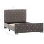 Estructura de cama de terciopelo gris 100x200 cm de vidaXL, Camas y somieres - Ref: Foro24-286830, Precio: 224,20 €, Descuent...