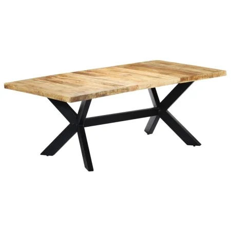 Mesa de comedor de madera maciza de mango 200x100x75 cm de vidaXL, Mesas de cocina y de comedor - Ref: Foro24-247427, Precio:...
