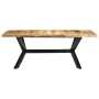 Mesa de comedor de madera maciza de mango 200x100x75 cm de vidaXL, Mesas de cocina y de comedor - Ref: Foro24-247427, Precio:...