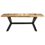 Mesa de comedor de madera maciza de mango 200x100x75 cm de vidaXL, Mesas de cocina y de comedor - Ref: Foro24-247427, Precio:...