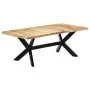 Mesa de comedor de madera maciza de mango 200x100x75 cm de vidaXL, Mesas de cocina y de comedor - Ref: Foro24-247427, Precio:...